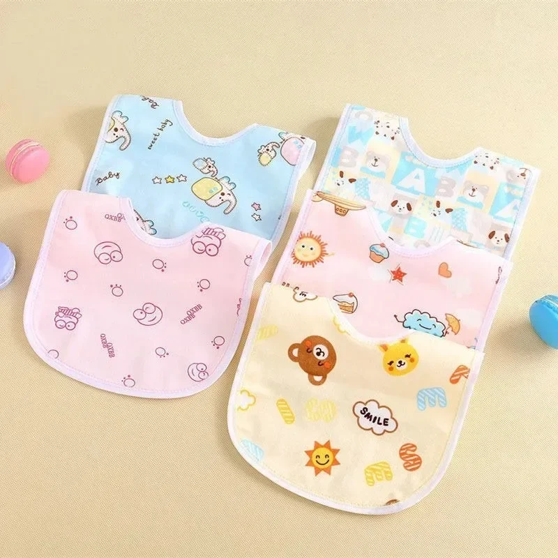 

Baby Drool Towel Baby Crystal Velvet Waterproof Bib Rice Pocket Baby Cartoon Bib Available in Various Styles