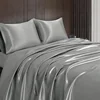 100% Mulberry Silk Bedding Set Solid Color Natural Silk Duvet Cover Set Twin King Queen Size Bed 3pcs/4pcs/5pcs Bed Sheet Set 5