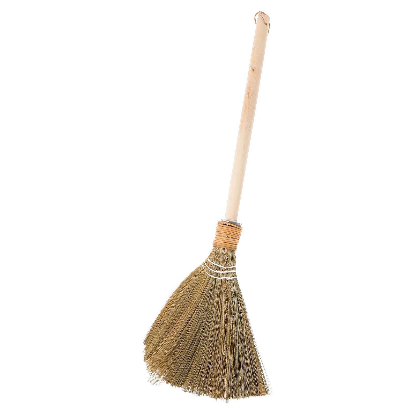 Straw Broom Broomstick Heavy Grass Asian for Sweeping Indoor Wood