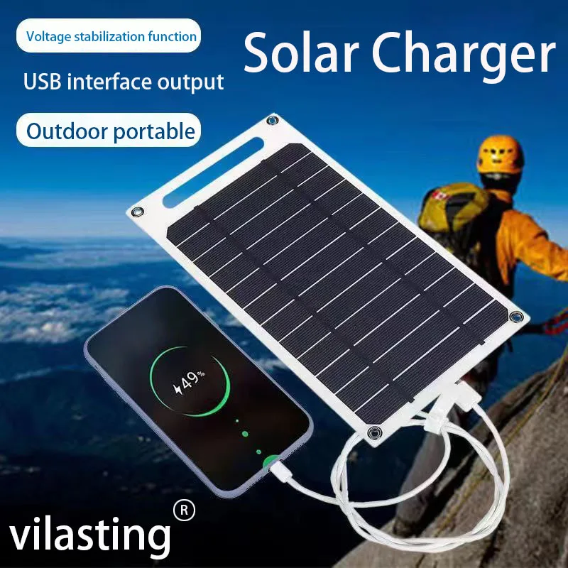 30W Solar Panel With USB Waterproof Portable Battery Mobile Phone Charging Bank Charging Panel for Outdoor Hiking Camping
