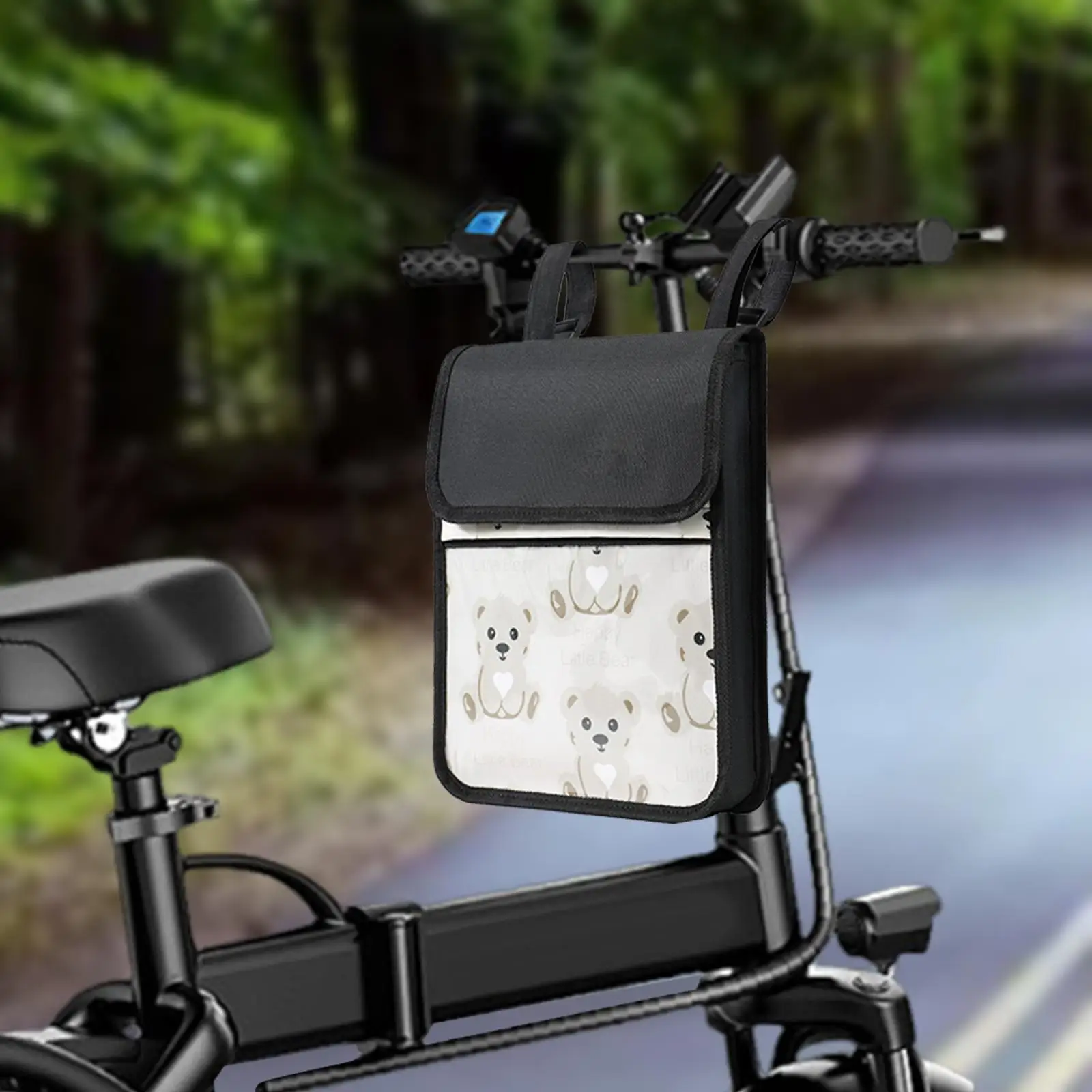Bike Handlebar Bag Accessories Adjustable Outdoor Riding Cartoon Polyester Easy to Install Waterproof for Scooter Motorcycle Bike Handlebar Bag Accessories Adjustable Outdoor Riding Cartoon Polyester Easy to Install Waterproof for Scooter Motorcycle