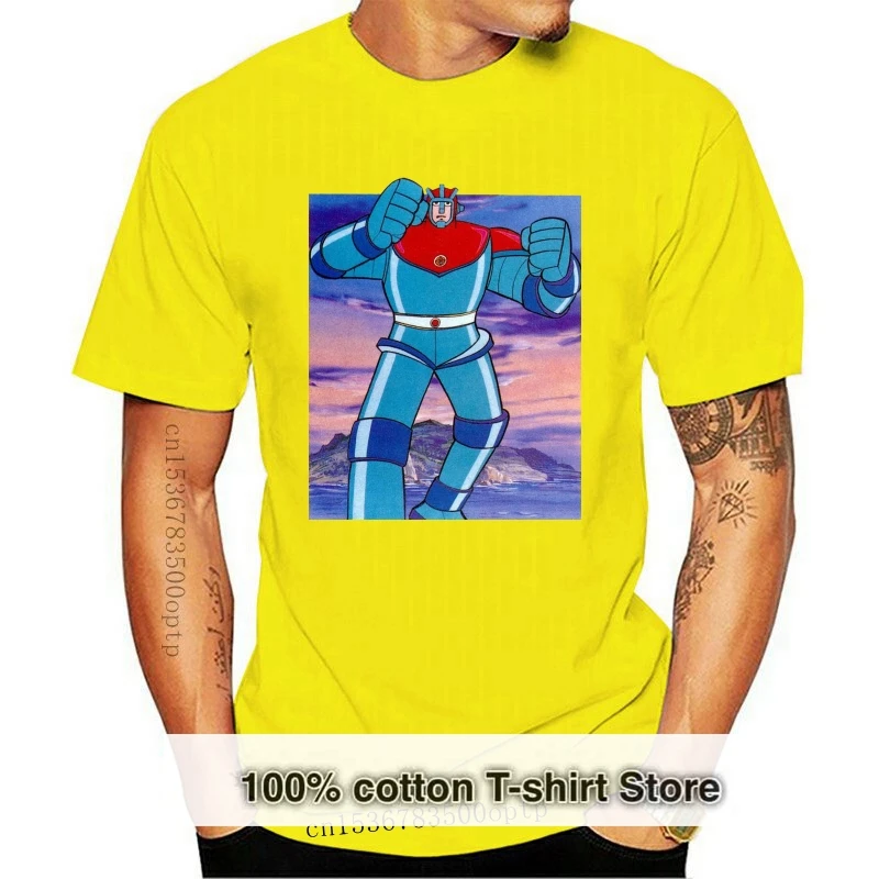 T-Shirt Astroganga Robot Anni 80 Cartone Anni 80-1-S-M-L-Xl-2Xl-3Xl