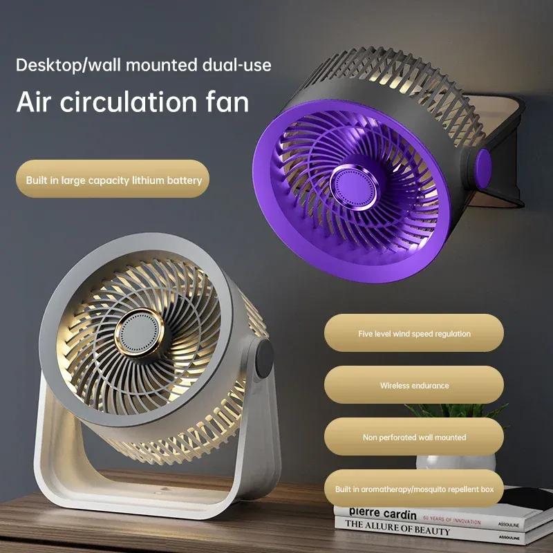 New Mini Fan Office Dormitory Desktop Fan Silent High Air Volume 5-speed Adjustable