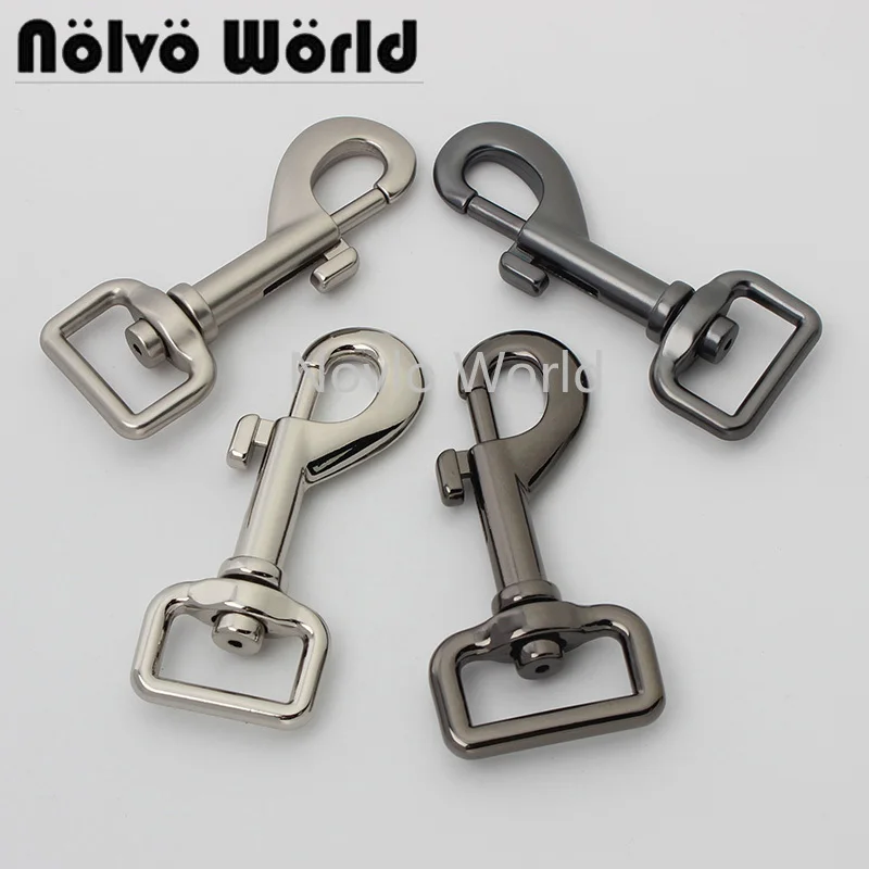 10-50 pieces 6 colors 21mm 25mm 3/4'' 1'' matte silver metal swivel hook for chains purse snap hook belt connector buckles