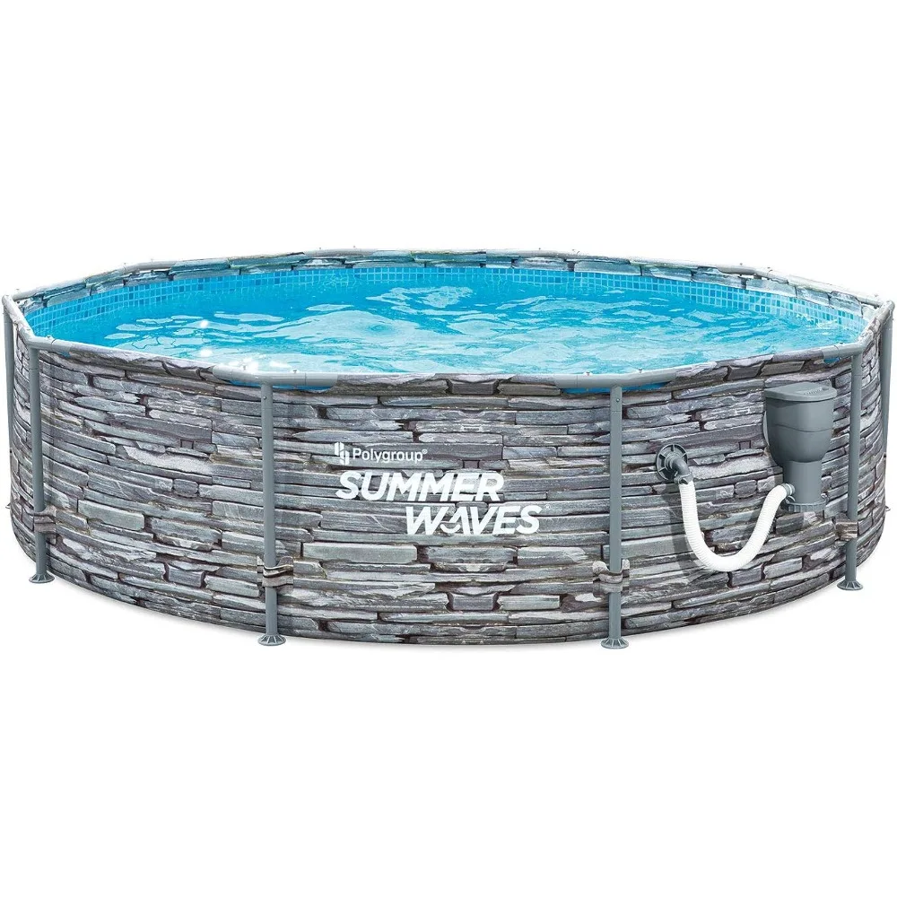 

Outdoor Bathtub, 14 'x 36 "with Filter Pump, Ladder, and Repair Patch, Outdoor Bathtub