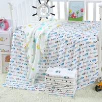 100% cotton 120*110cm 2 Layers Newborn Baby Bath Towel Wrap Muslin Swaddle Blankets Kids Wrap Stroller Cover Wholesale Dropshipp 2