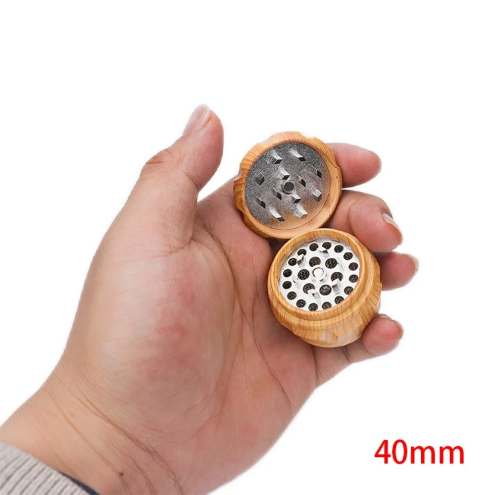 Yellow and Red Wood Grain Four-Layer Metal Grinder Tool