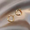 Thick Gold Hoop Earrings For Women Gold Plated Chunky Hoop Earring Fashion Geometry Square Earrings Gold Jewelry