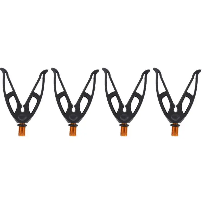 

4 Pcs Stainless Steel Fishing Rod Holder Clips - V Rubber Butt Grip for Carp Fishing Rod Pod