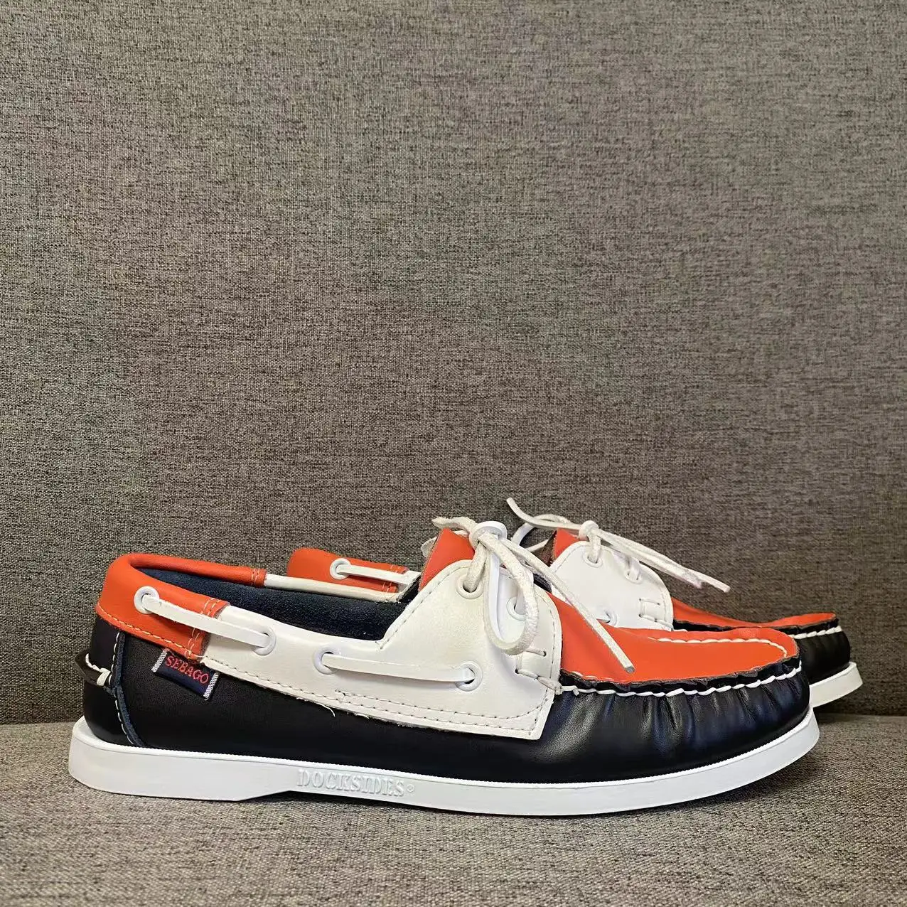 

Authentic Sebago Docksides Shoes - Premium Leather Moc Toe Lace Up Boat Shoes AC04