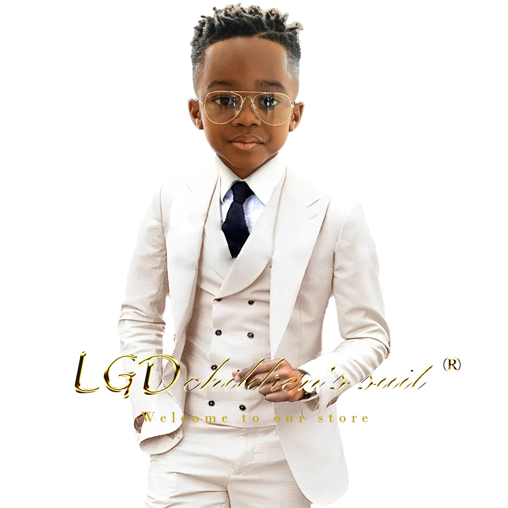 Boys Formal Suit Set Boys 3~16 years old 3-piece Tuxedo Suit Jacket Trousers Vest