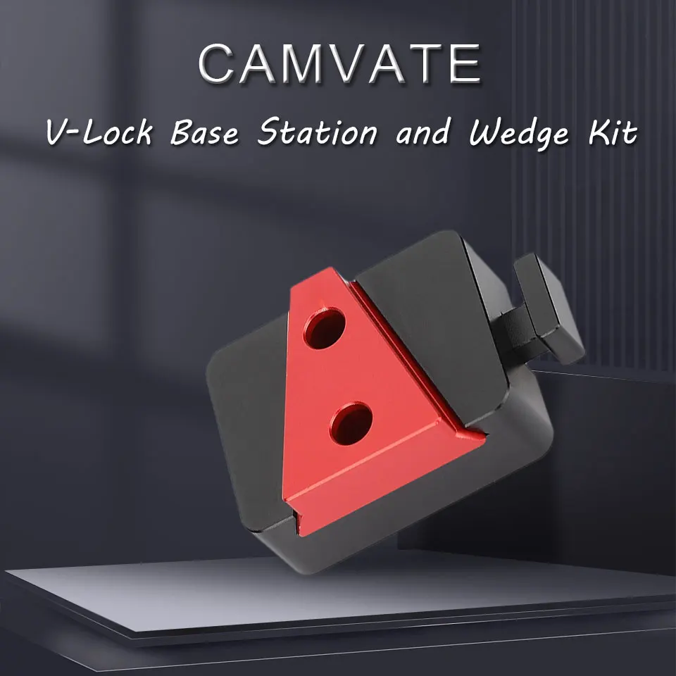 V-Lock Quick Release Base Station and Wedge Kit With 1/4 Mounting Threads Holes