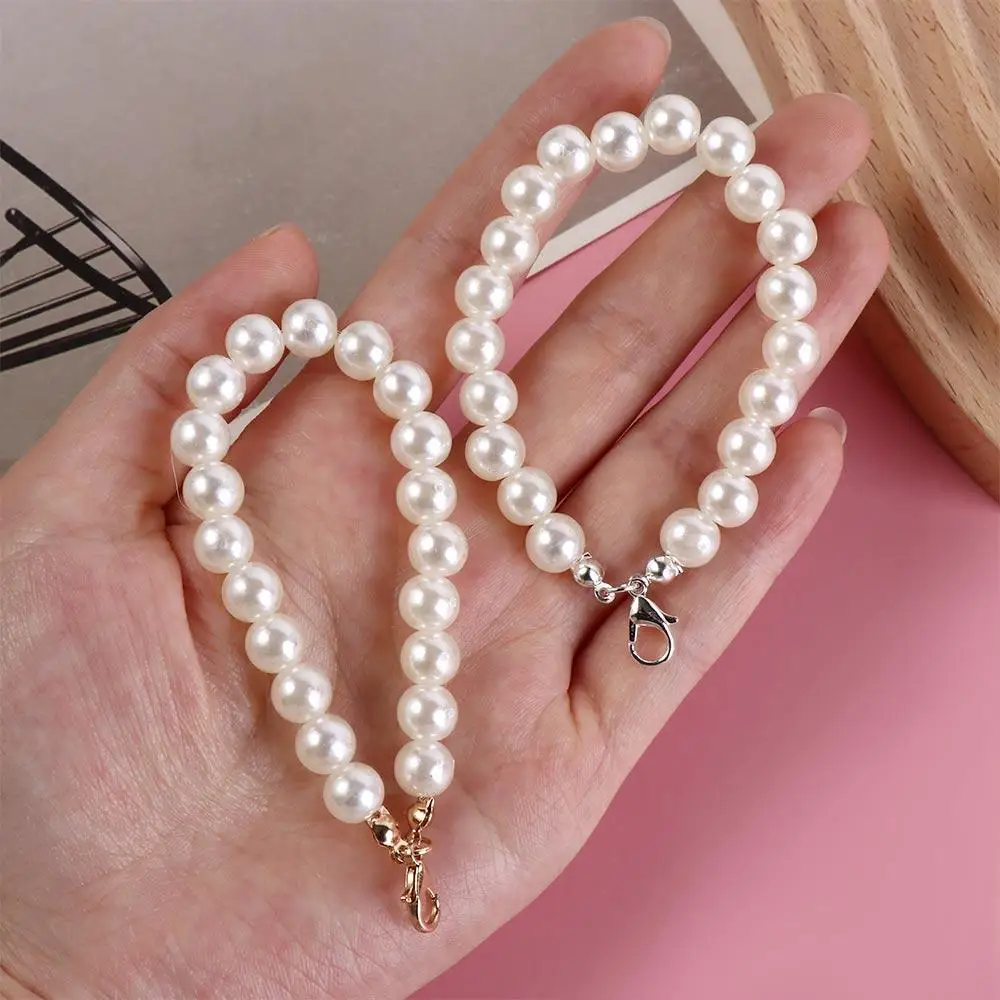 Phone Accessories Anti-Drop Mobile Phone Chain Hanging Cord Beaded Pearl Lanyard Keychain Anti-Lost Phone Case Chain Women Girls