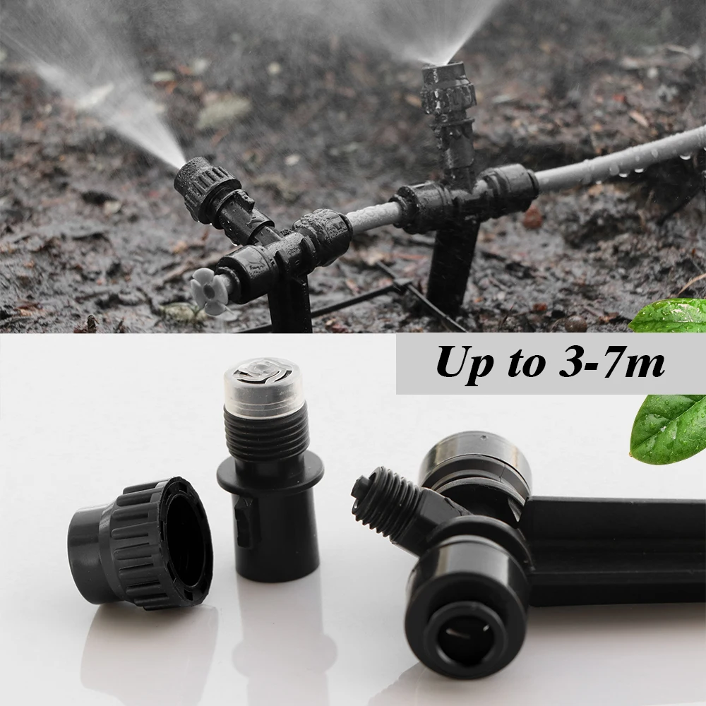 180&deg; Bend Misting Nozzles with Stake, Adjustable Sprinkler 1/4" Fine Atomization Sprayer, Quick Insert Slip Lock, Garden Irrigation, garden sprinkler, garden irrigation nozzle, drip irrigation sprinklers