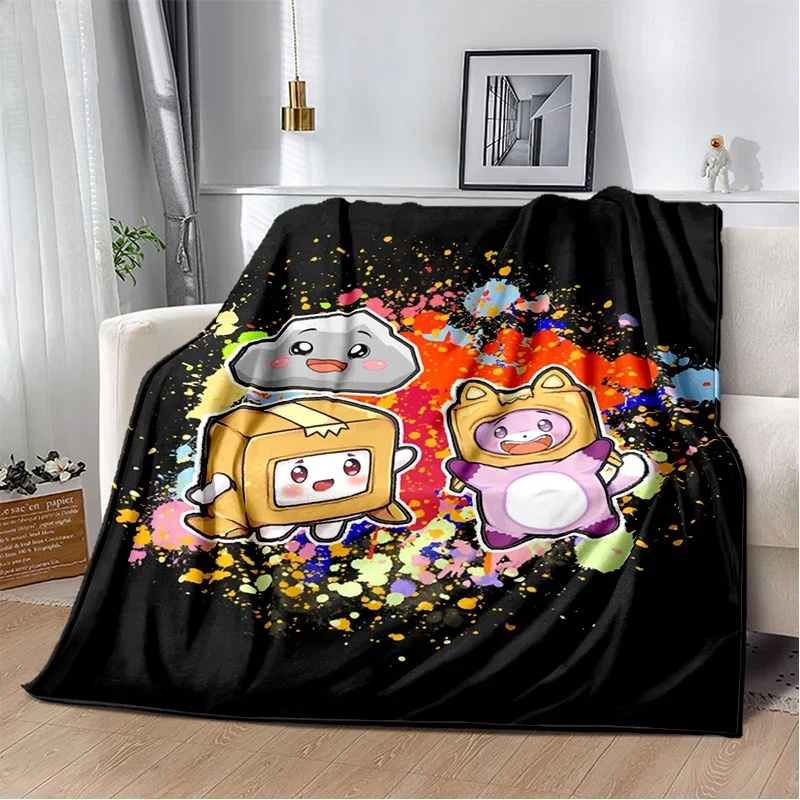 Happy Rocky And Foxy And Boxy Lankybox Soft Plush Blanket,Flannel Blanket Throw Blanket for Living Room Bedroom Bed Sofa Picnic 4