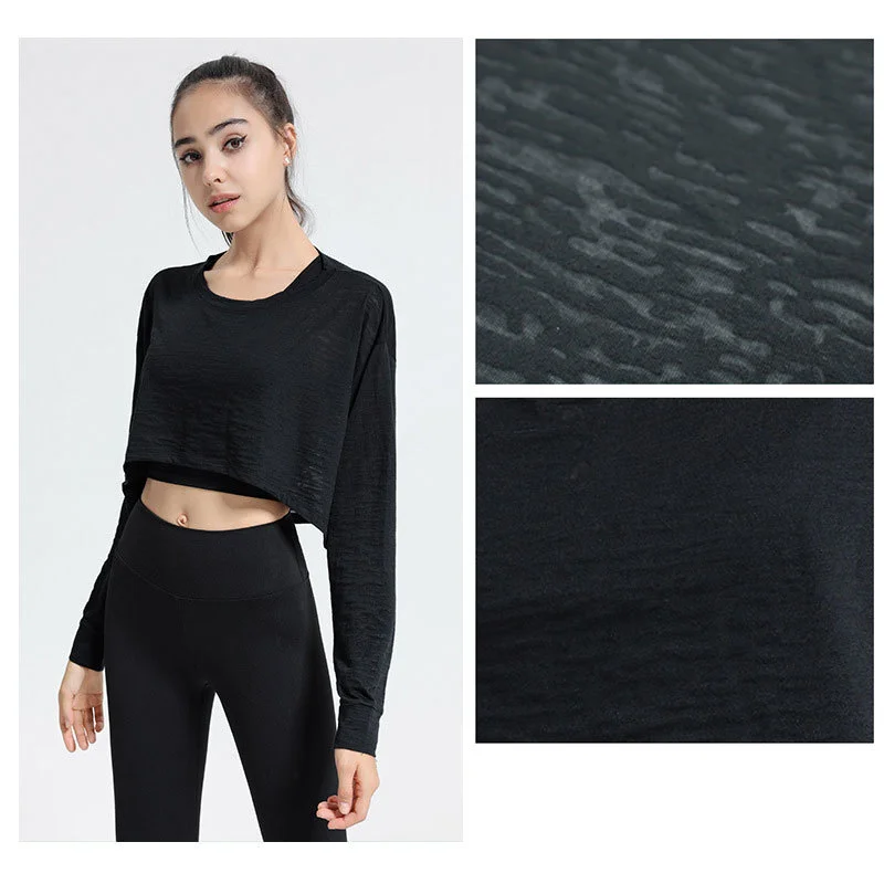 Long-sleeved Loose T-shirts Yoga Sports Tops Women Autumn