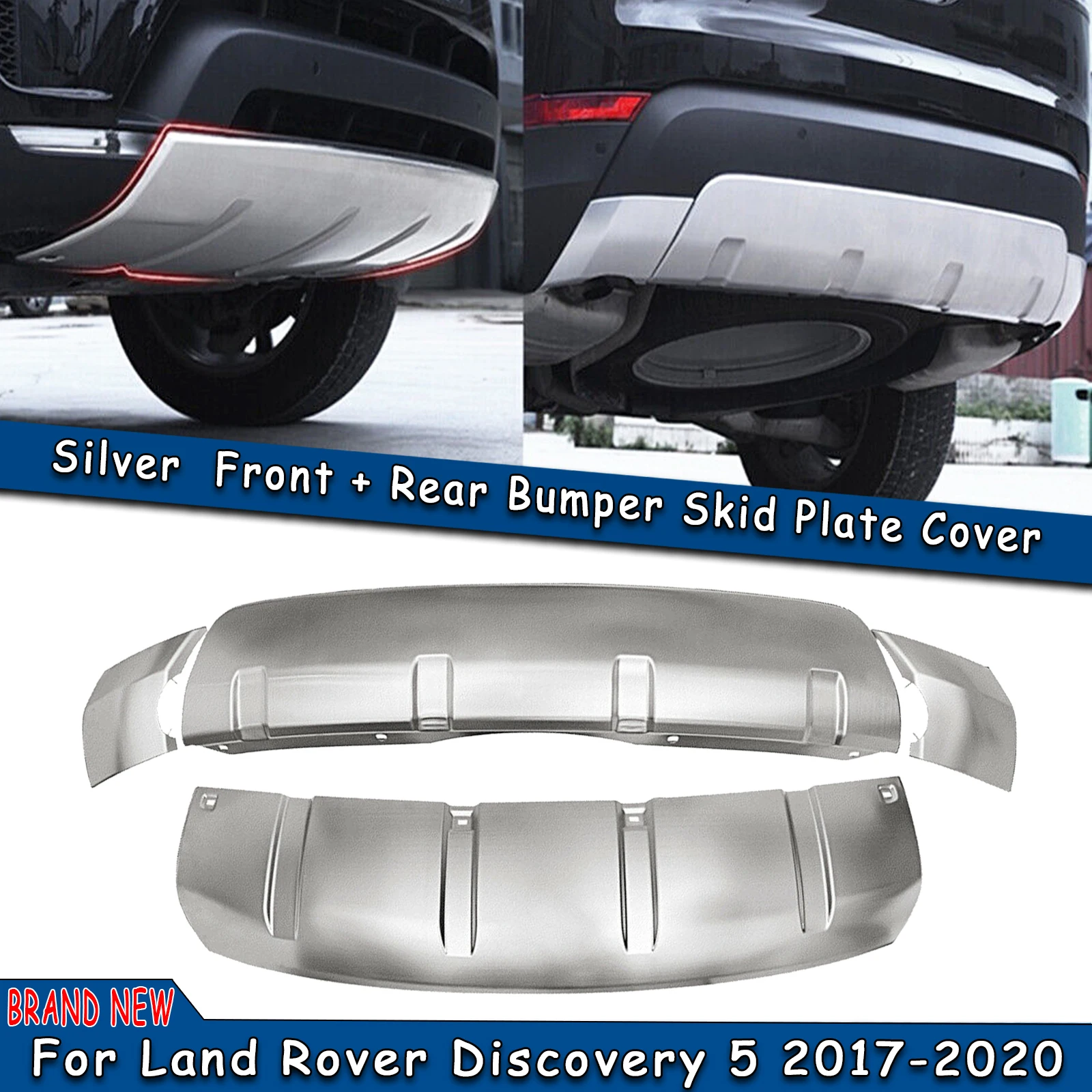 

Car Front Spoiler & Rear Diffsuer Guard Skid Plate Lower Hook Cover Lip For Land Rover Discovery 5 L462 2017-2023