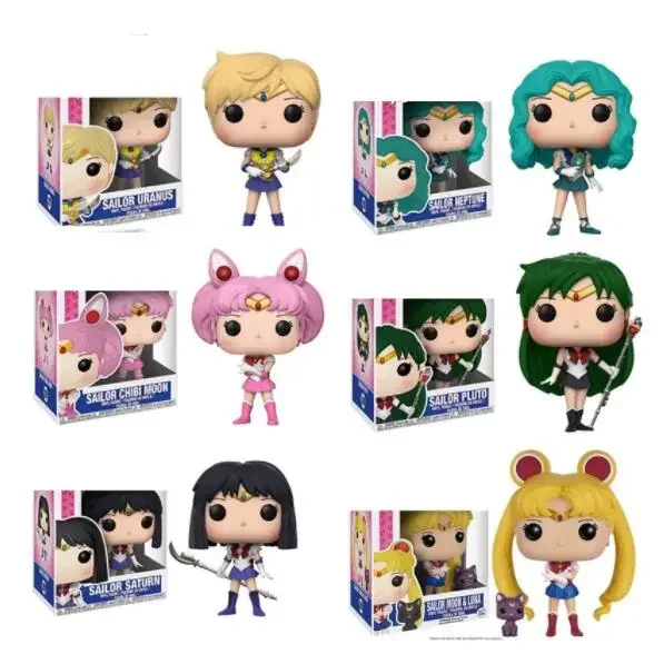 thumbnail image 1 of Sailor Moon Luna 89# Chibiusa Meiou Setsuna Kaiou Michiru Uranus Sailor Saturn Chibi Moon Figura modelo Colección Modelo Juguete Regalo, 1 of 5