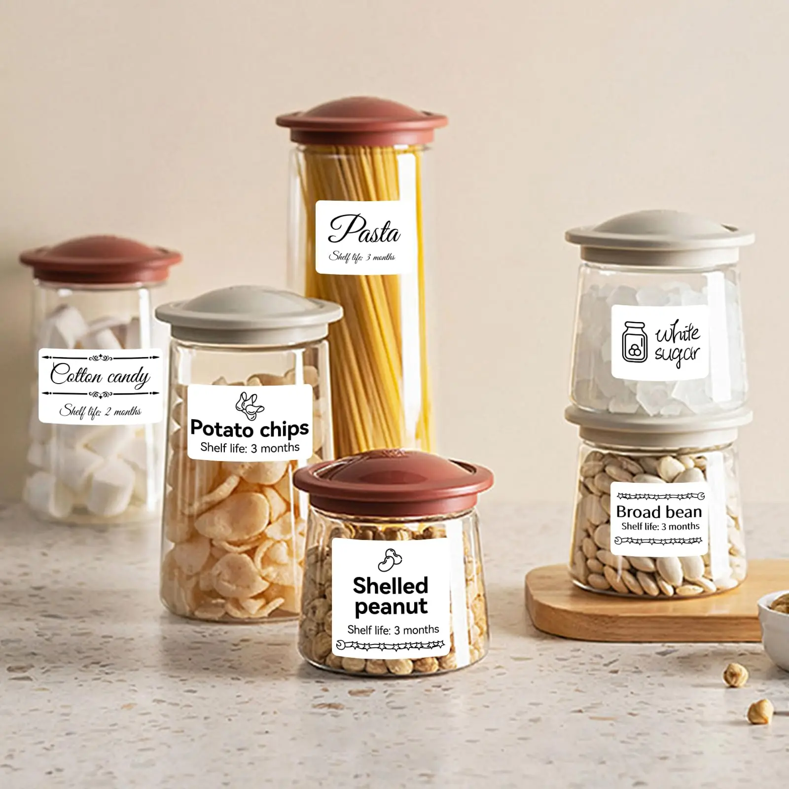 3/5/10 Rolls NiiMbot B21 B1 Label Printer Paper Roll Waterproof Anti-Oil Tear-Resistant Price Tag Pure White Sticker Papers