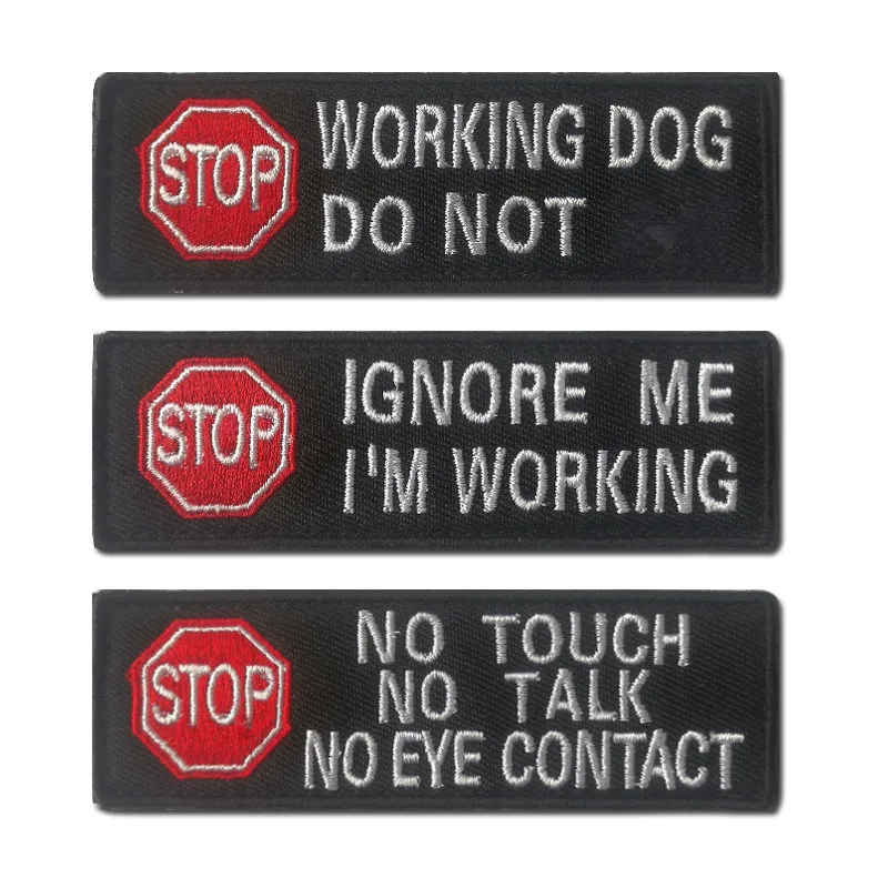 Dog Work Pet Dog Harness Patch Varietà Di Guida Al Servizio Di Ricamo Dog Hook And Loop Capitolo Face Strip Vest Abbigliamento Adesivi