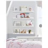 Floating Shelves for Wall 36 Inches Long Set of 4, Large Wall Bookshelf for Kids Bedroom, Wood Hanging Nursery Book Shelves 5