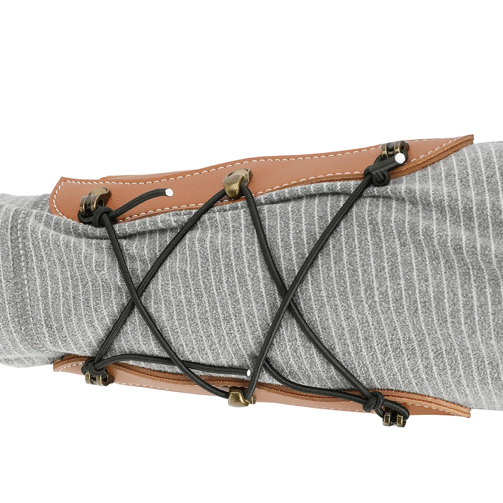 ARMAUD DE PROTECTION léger 3 sangles tir à l'arc en cuir PU noir EUR 10