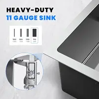 ROVATE 20×17 Inch Undermount Kitchen Sink Small Wet Bar Prep Sink 18 Gauge Stainless Steel Single Bowl 9 Inch Deep Rv Sink 2