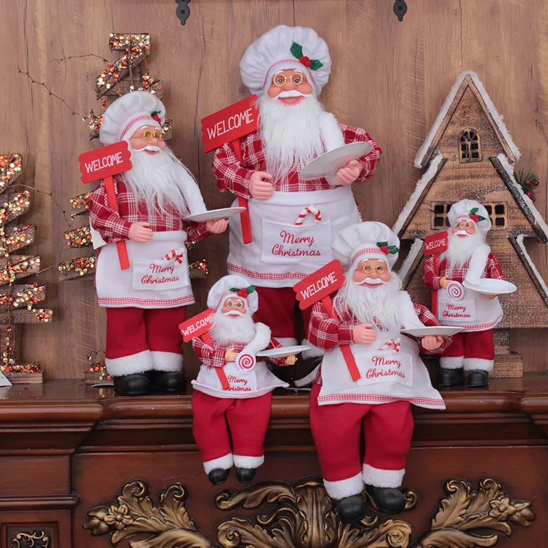 2022 New Christmas Decorations for Home Big Santa Claus Doll Children Xmas  New Year Gift Christmas Decor Wedding Party Supplies