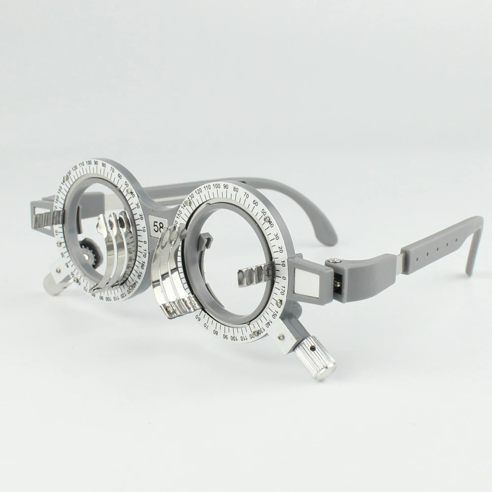 1pc Trial Frame Ophthalmic Trial Lens Frame Fixed PD Grey Color