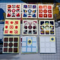 Gan 3x3x3 Magic Cube STICKERS 3x3 Cube 9 kinds of stickers, GAN12ui film, storage bag 1