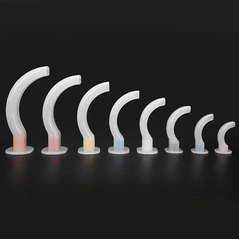 8Pcs Disposable Oropharyngeal Airway Emergency Aid Airway Tube Gas Guide Tube for Assistance Oropharyngeal Aspiration Patient - Image 2