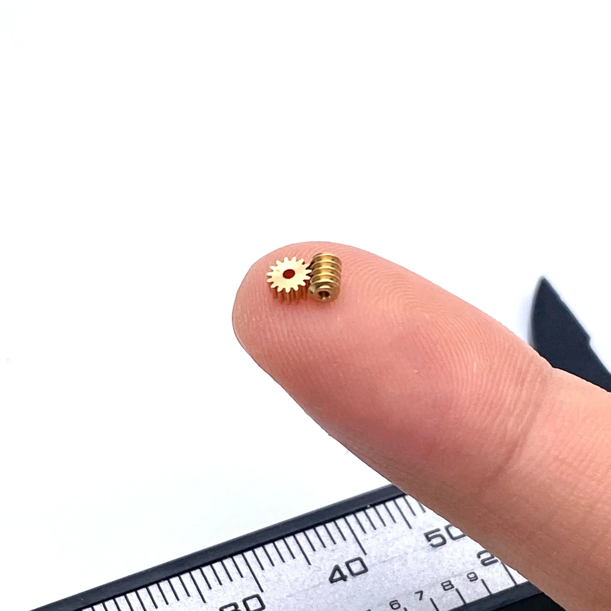 Motor gear transmission gear electric bike gear cassette deck tape gear electric chain saw gear 0.7MM 1mm micro static modified worm gear 0.2M 15T brass 90-degree