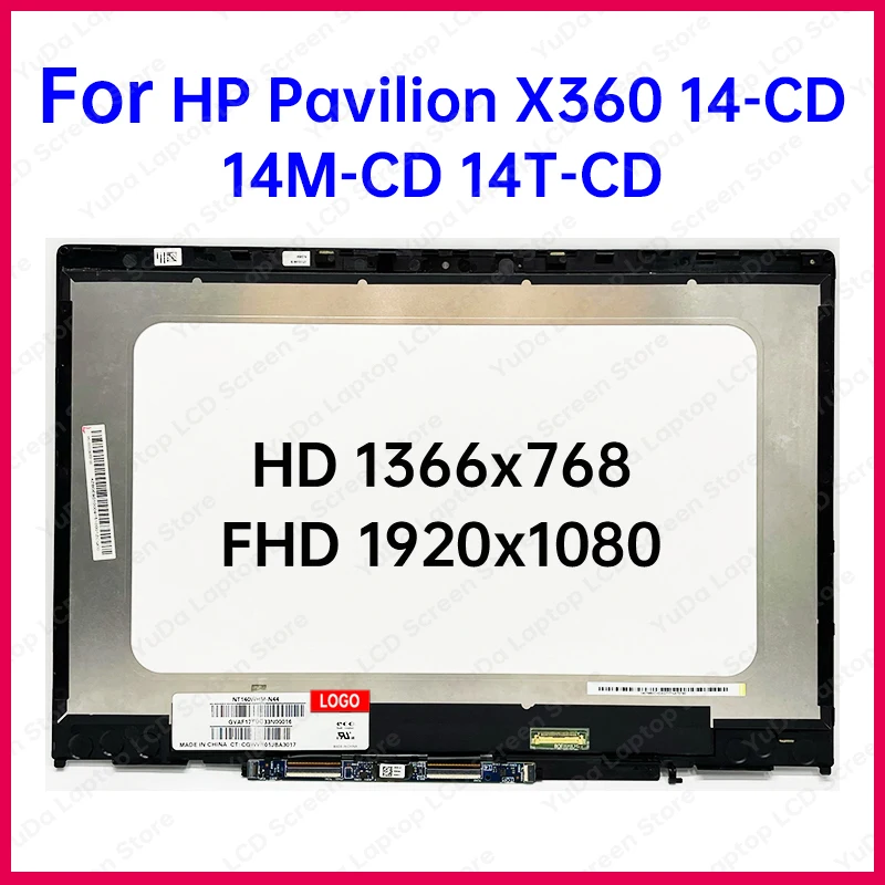 

14,0 дюймовый сенсорный экран для ноутбука HP Pavilion x360, 14-CD, ЖК-дисплей, 14M-CD, 14T-CD, L18192-001, в сборе, сменная матричная панель