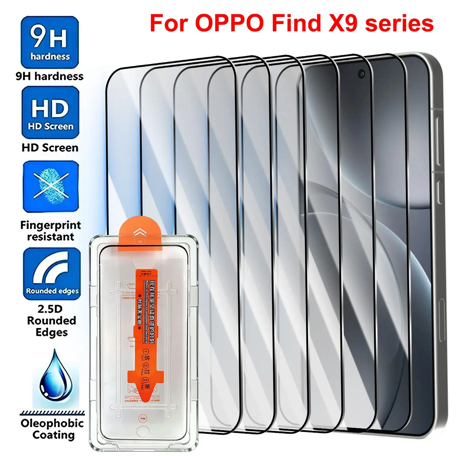 HD Screen Protector with Easy Install and Anti-Shatter Tempered Glass Film for Enhanced Durability and Fingerprint Unlock
