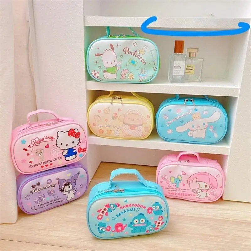 

Hello Kitty My Melody Kawaii Anime Cinnamoroll Sanrio Cute Kuromi Cosmetic Bag Pencil Case Cartoon Storage Bag Handbag