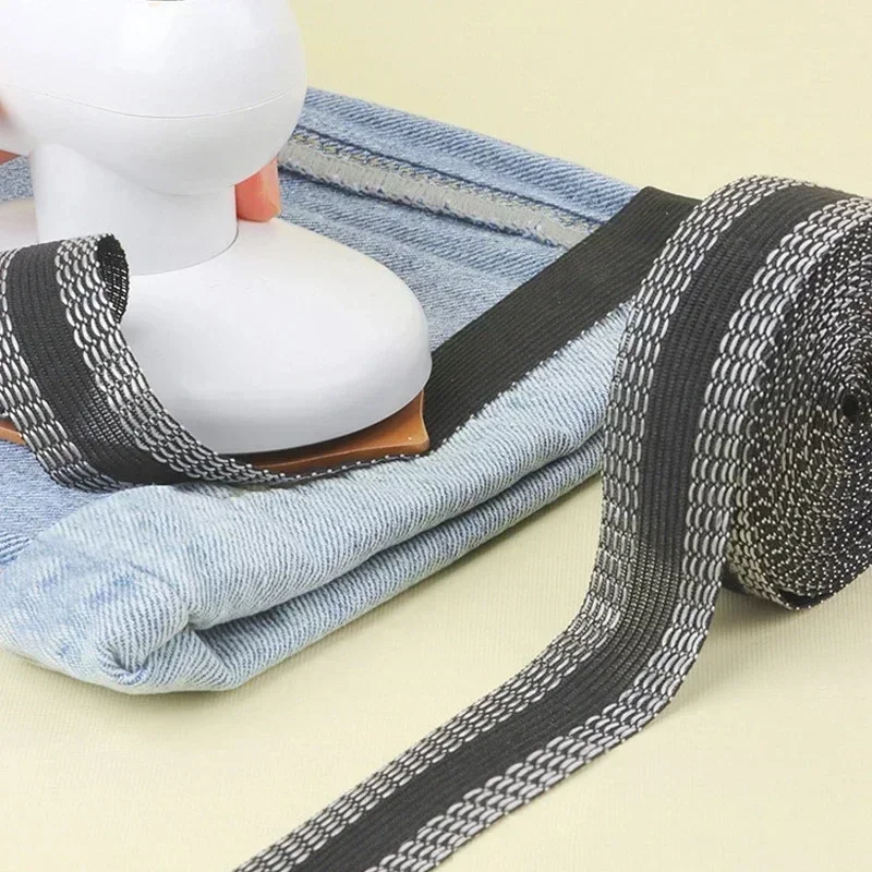 Self-Adhesive Pants Edge Paste Fabric Trousers Jeans Clothes Length Shorten Repair Iron-On Hem Tapes DIY Apparel Sewing Tools,self adhesive fabric tape,self adhesive tape