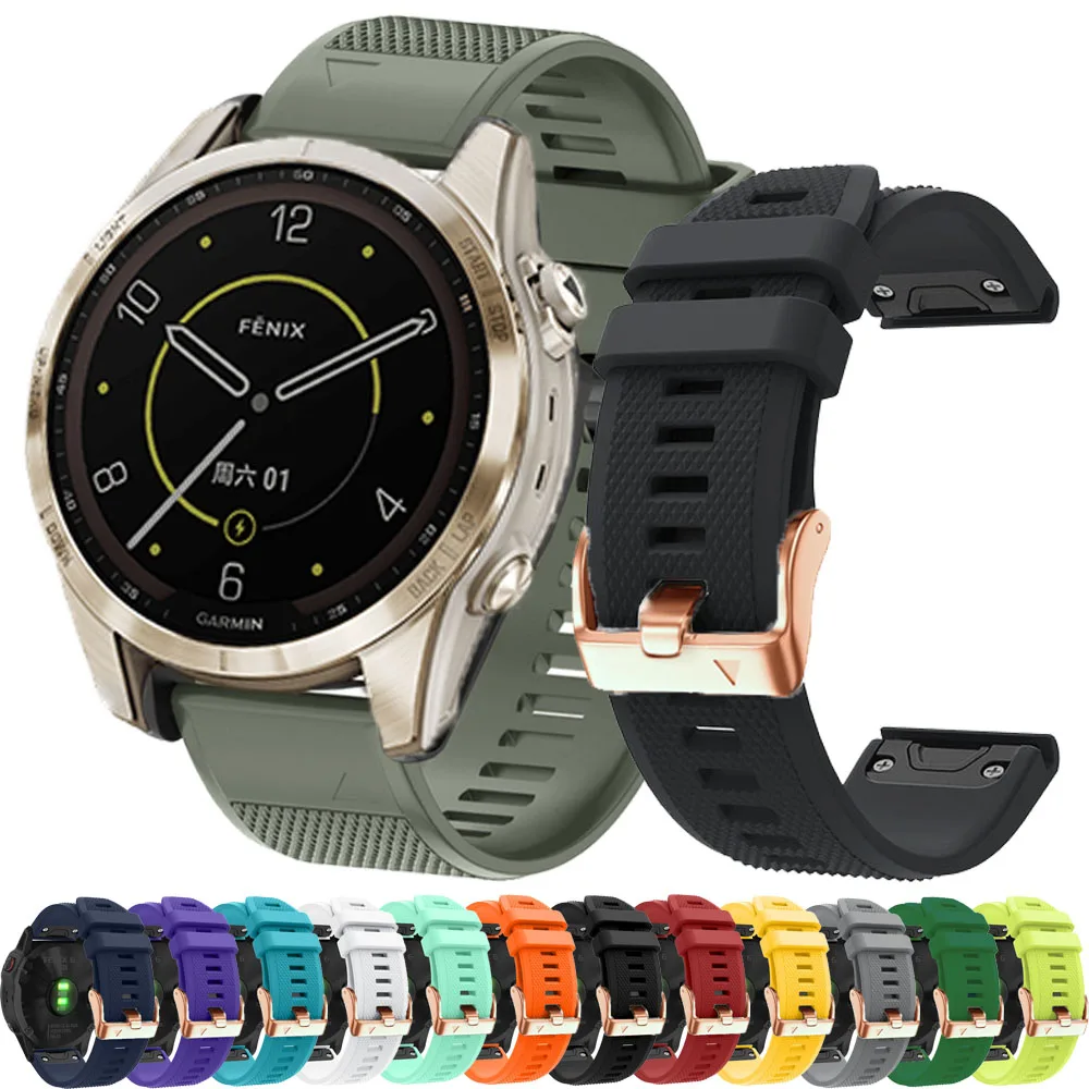

20mm Silicone Watch Band Straps For Garmin Fenix 5S 6SPro 7s Easyfit Wristband Descent Mk2S Descent Mk3 43MM Smartwatch Bracelet