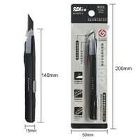 SDI Precise 30-Degree Sharp Utility Knife Ergonomic Handle Box Cutter Safety Thread Cutting Anti Shake Powerful Auto Locking 5