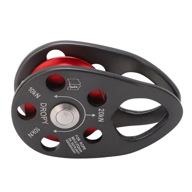MAGT Dubbele katrol, in 12275 Dubbele Zijwaartse Oscillatie Katrol Aluminium Outdoor Luchtvaart Hijskatrol voor Klimmen Bergbeklimmen