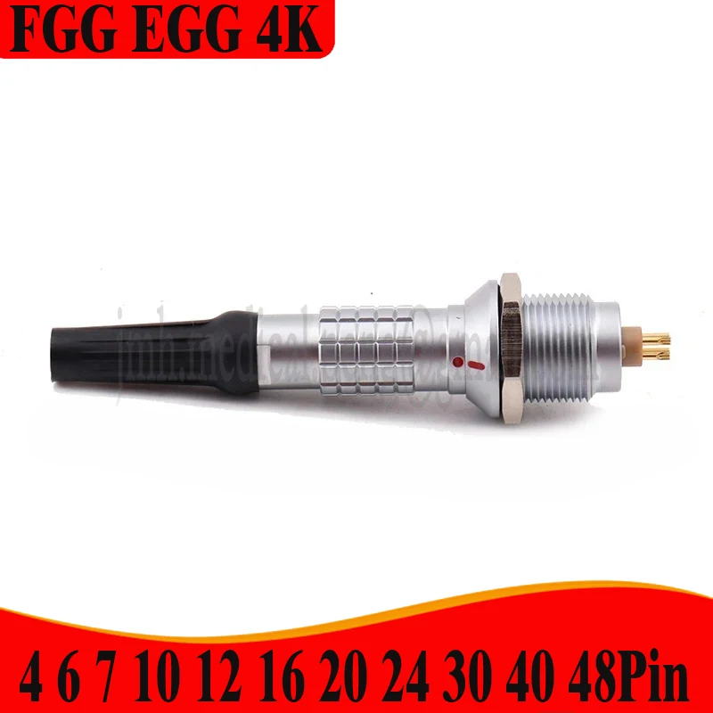 

FGG EGG 4K 4 6 7 10 12 16 20 24 Pin Waterproof IP68 Aviation Metal Push-Pull Self-Locking Male Plug And Female Socket Connector