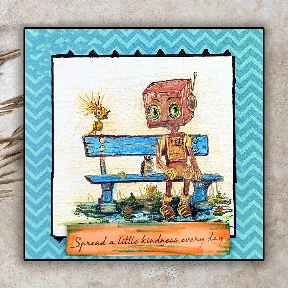 Time Together Robot Series Clear Stamp for DIY Scrapbooking Paper Craft Card Making clear stamps clear rubber stamps