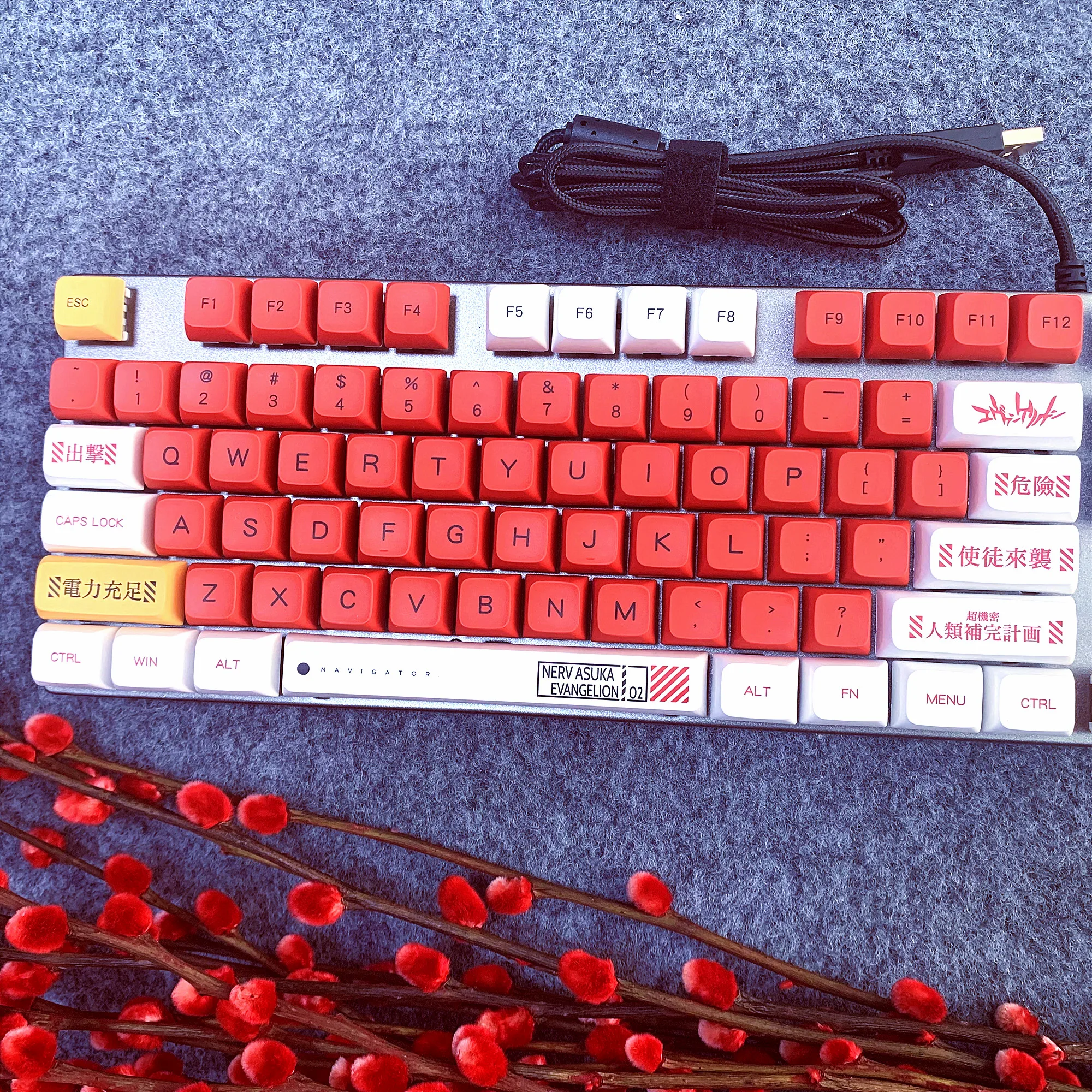 Sublimação PBT, QX1 Perfil, Altura XDA, DIY Ball Cap, Teclado Mecânico