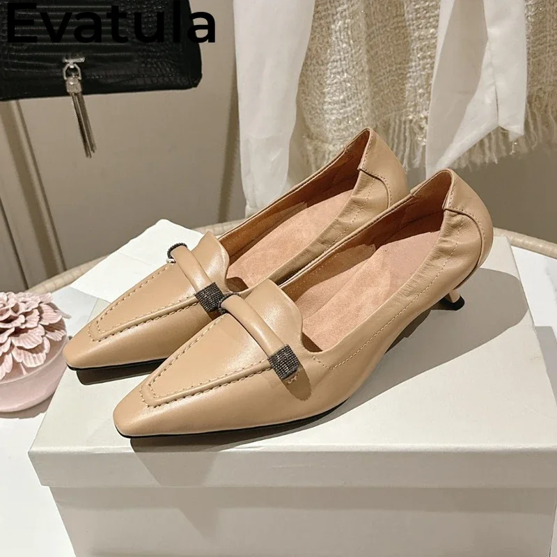 Summer Pointed Toe Kitten Heels Pumps Women Suede Leather String Bead Slingbacks Sandals Fashion Party Dress Shoes Mujer