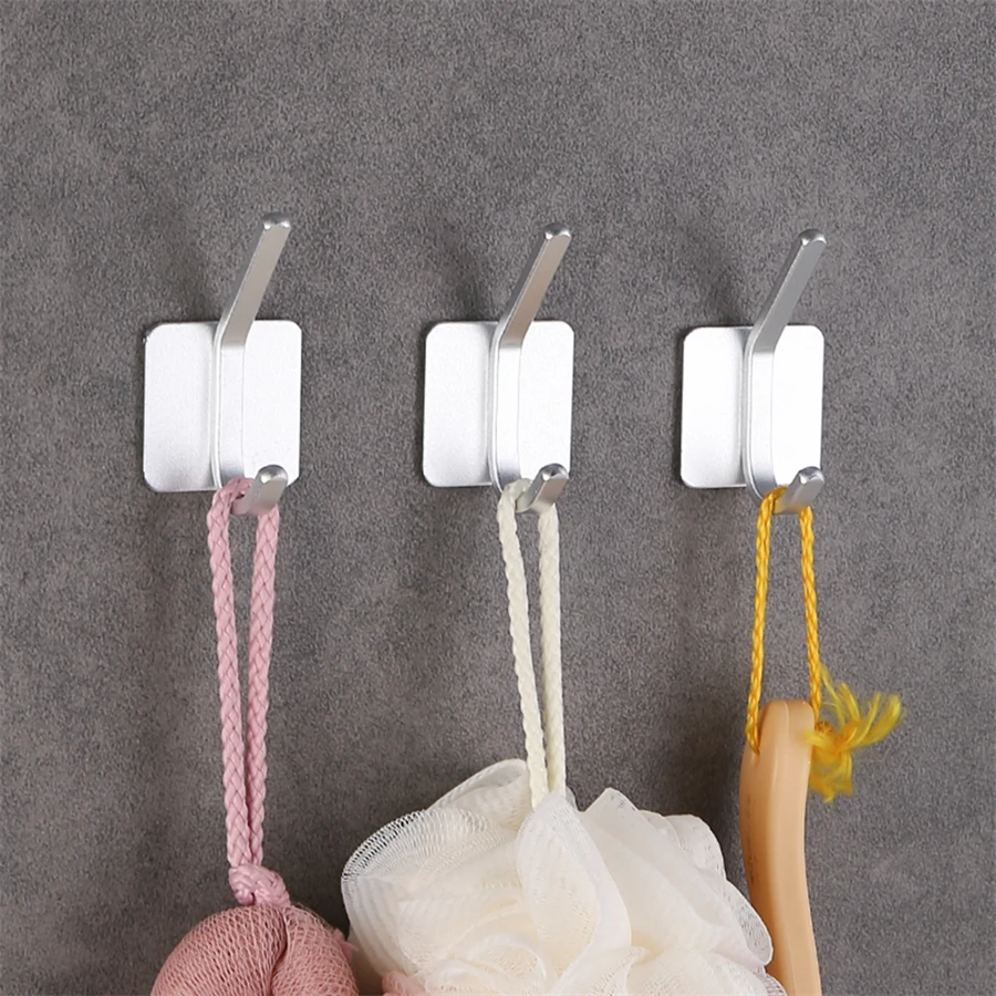 Selbstklebende Wandhaken, Handtuchhalter, Badezimmertürschlüssel, Stoffmantel, Bademantel, Küchen-Hardware-Rack, Taschenhaken-Organizer – Detail 2