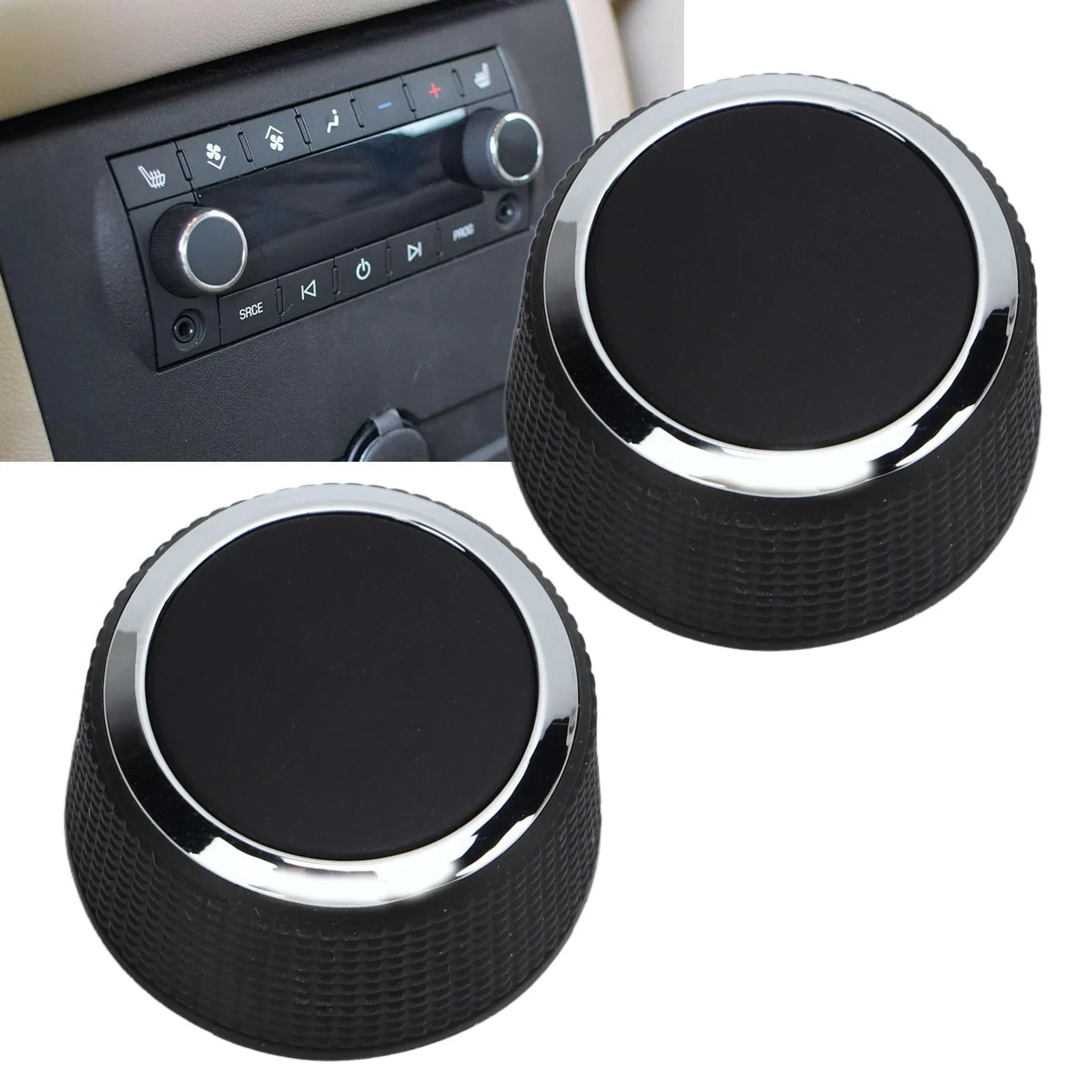 2 Stück Audio-Lautstärkeregler, Radio-Lautstärkeregler, Lautstärkeregler für das hintere Radio, 22912547, Ersatz für Suburban 2007–2013 – Detail 3