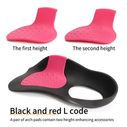 Enhanced Arch Support Insoles with Removable Height - Increasing Pads for Improved Comfort (Black)
