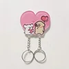 Home Decor Wall Key Holders Anti-Lost Couples Keychains Hanger Key Pendant Refrigerator Sticker Cartoon Shared Keyring Key Hook 6