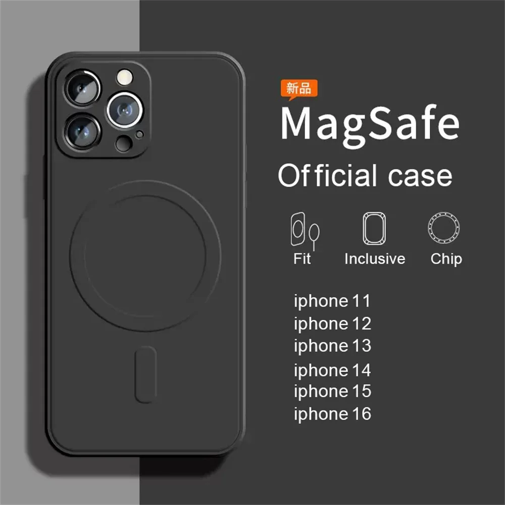 Liquid Silicone Shockproof Magnetic Wireless Charging Phone Case