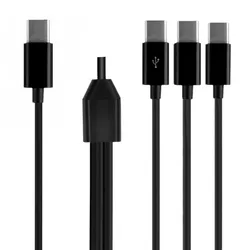 Enhanced USB Type - C Male Splitter Y Data Sync and Charge Connector Cable (Available in Multiple Lengths) (1 to 3)