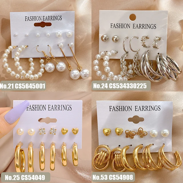 Stylish and affordable earrings for women: 17KM Pearl Twist Hoop Earrings